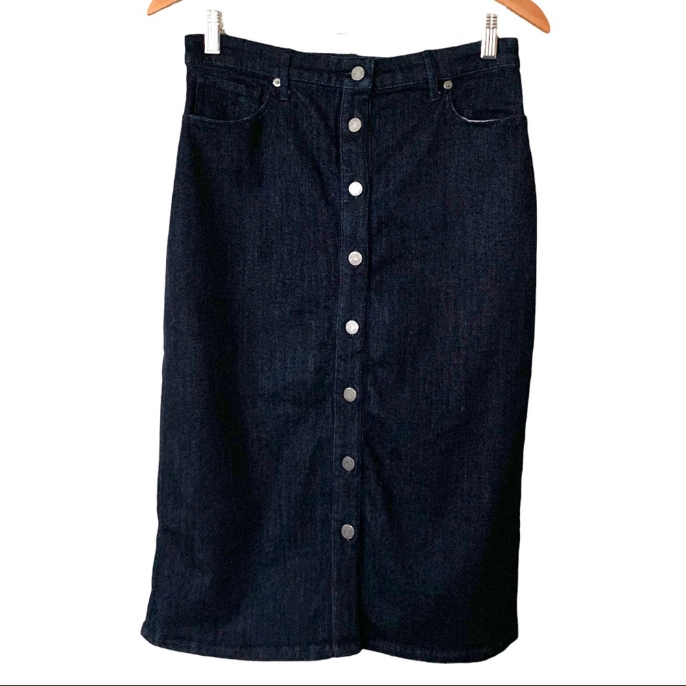 Banana Republic Button Fly Pencil Skirt Women’s Size 2 Dark Wash